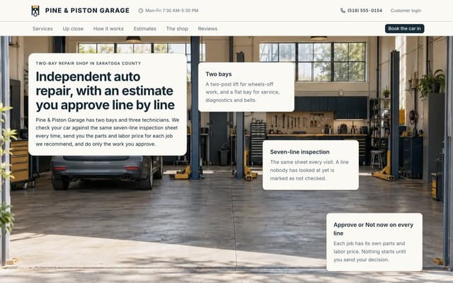 Pine & Piston Garage